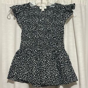 Elegant Black and White Women's Blouse